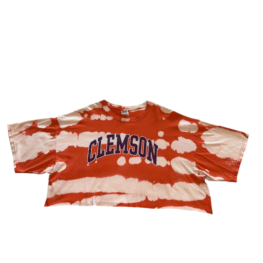 Clemson Reworked Bleach Crop (2XL)