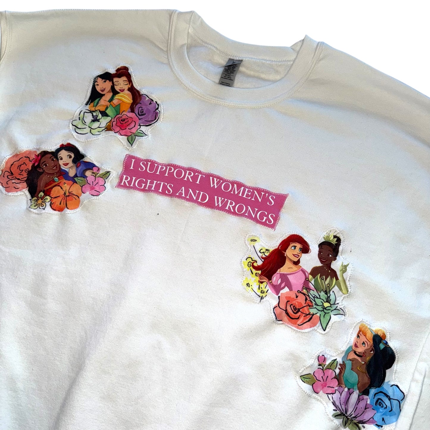 Just a Girl - Princess Rights White Crew (XL)