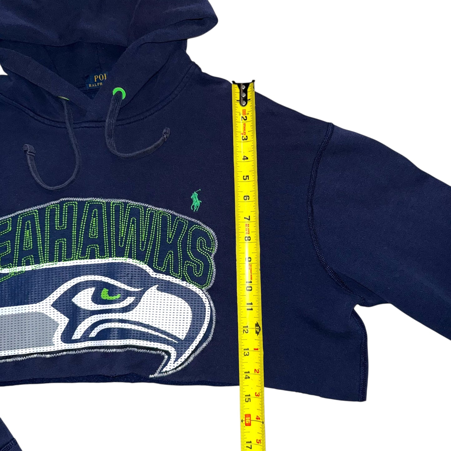Seattle Seahawks Customized Cropped Polo Hoodie (XL)