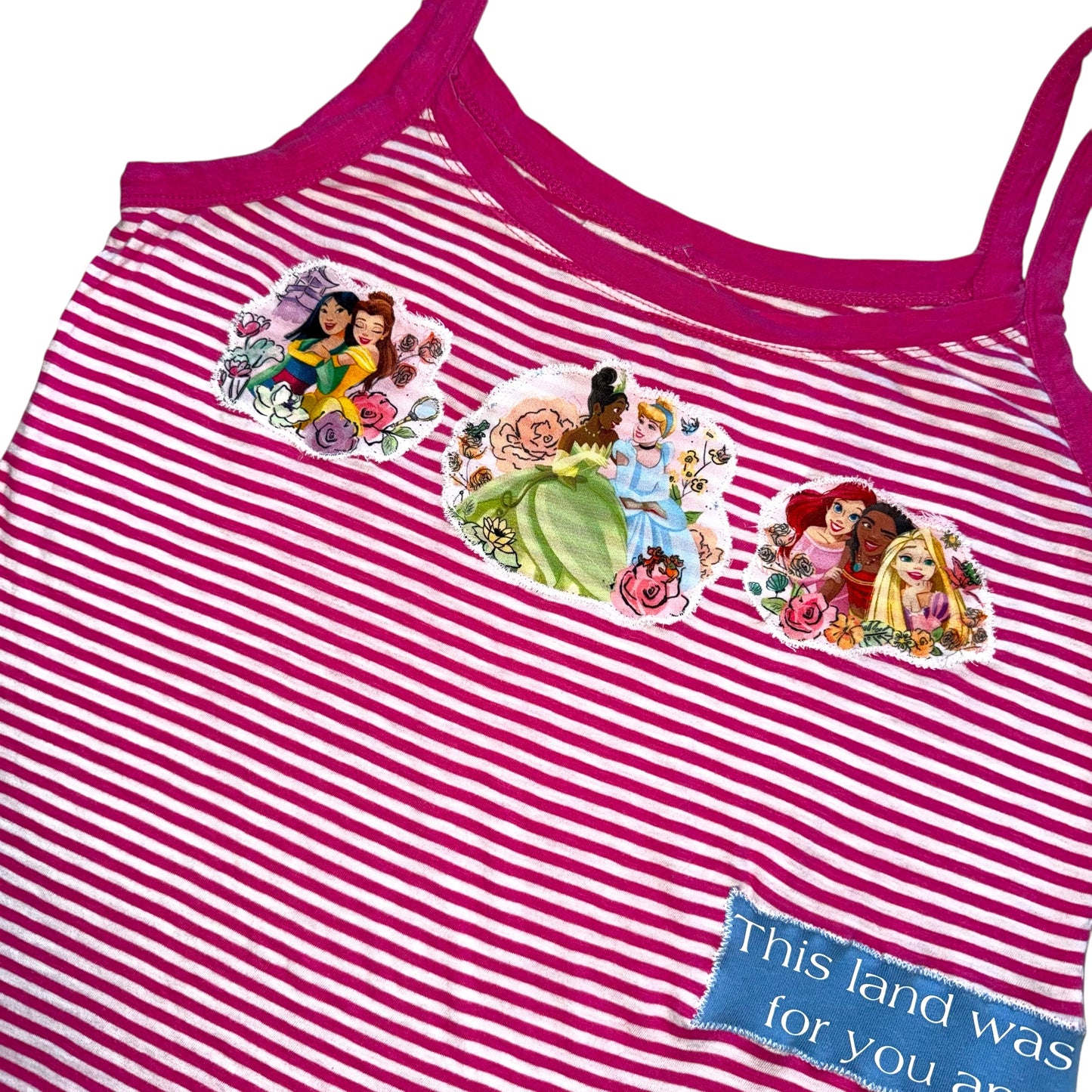 Just a Girl - This Land Striped Tank (L)