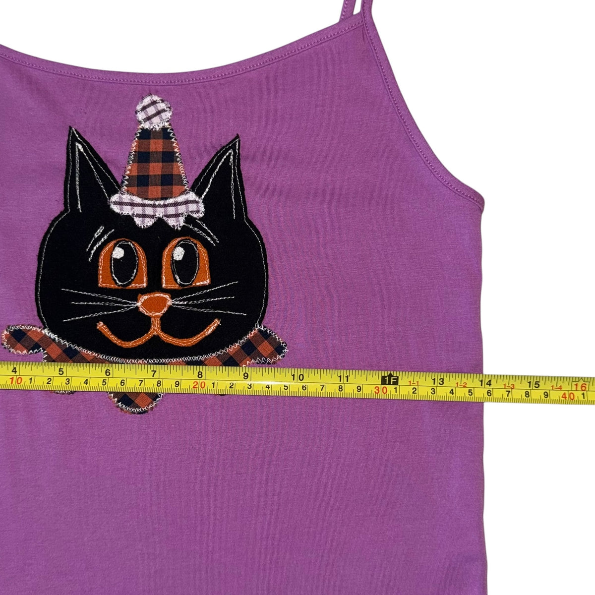 Spooky - Halloween Cat Purple Tank (M)