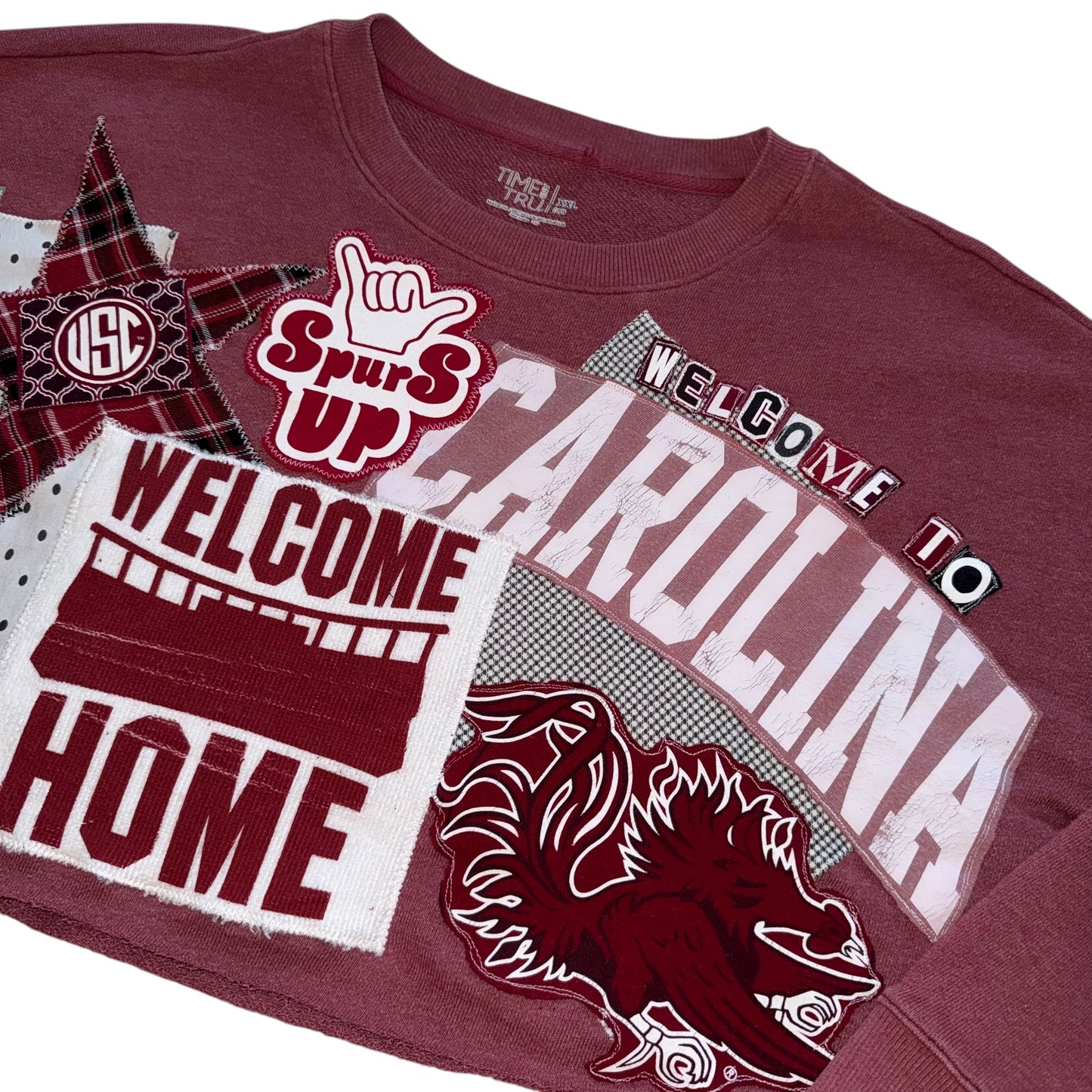 USC South Carolina Upcycled Welcome Home Post Card Sweatshirt (2XL)