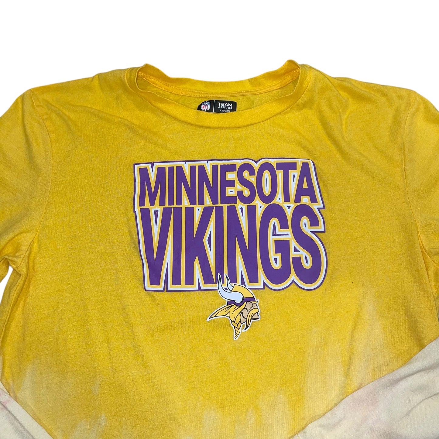 Minnesota Vikings Dip Bleach LS (L)