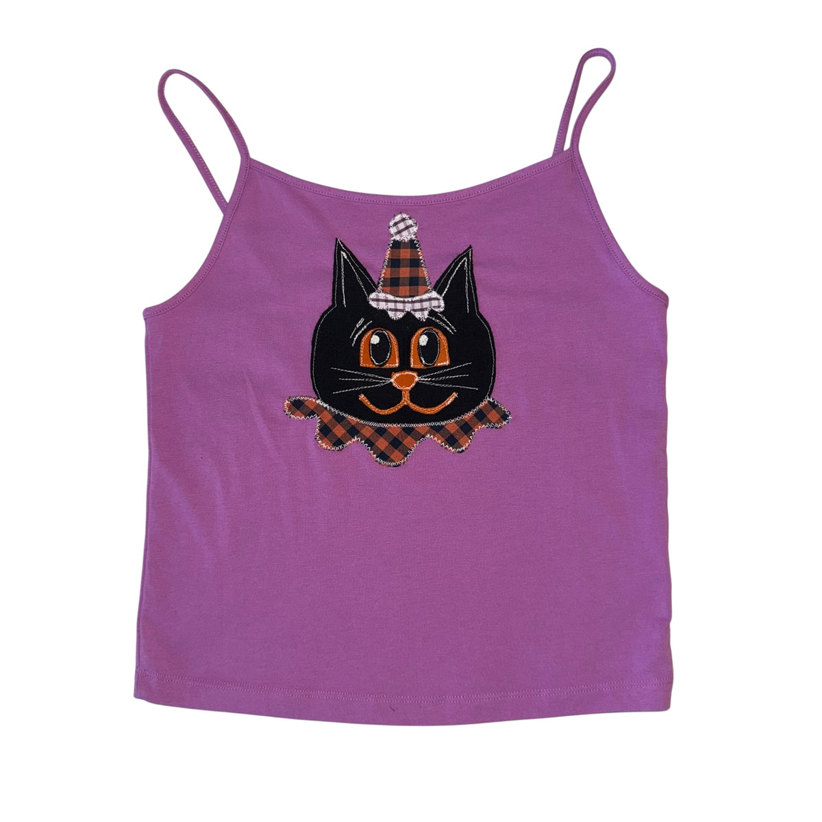 Spooky - Halloween Cat Purple Tank (M)