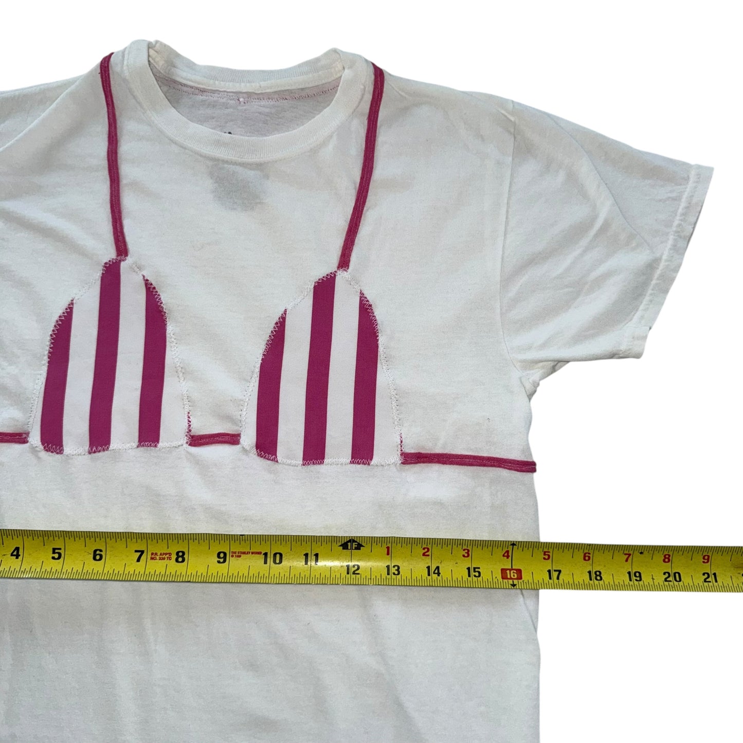Earthbound - Pink Striped Bikini Tee (XS/S)
