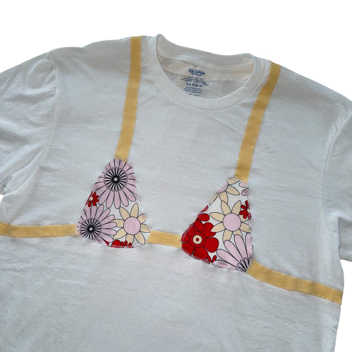 Earthbound - Yellow Flower Power Bikini Tee (L)