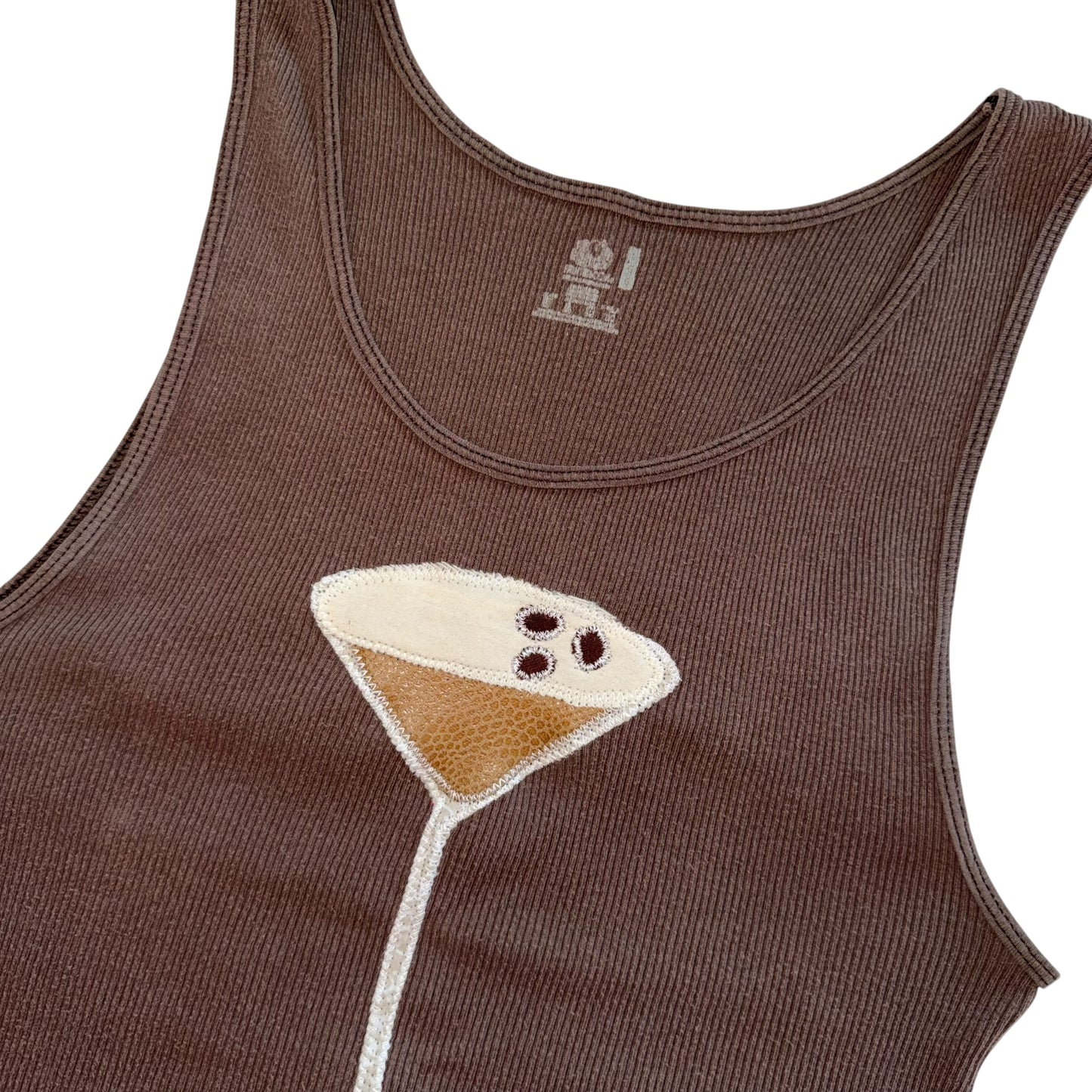 Just a Girl - Espresso Martini Ribbed Tank (L/XL)