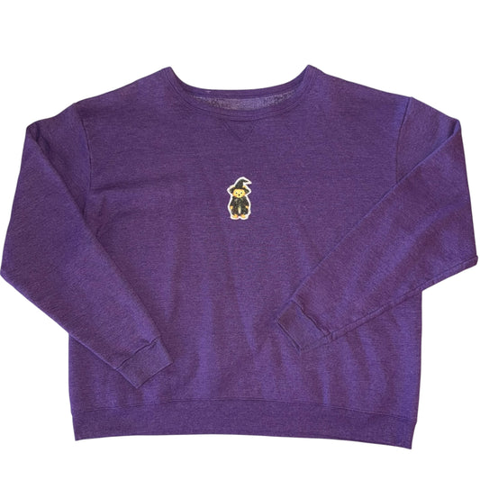 Spooky - Little Witch Bear Purple Pullover  (L/XL)
