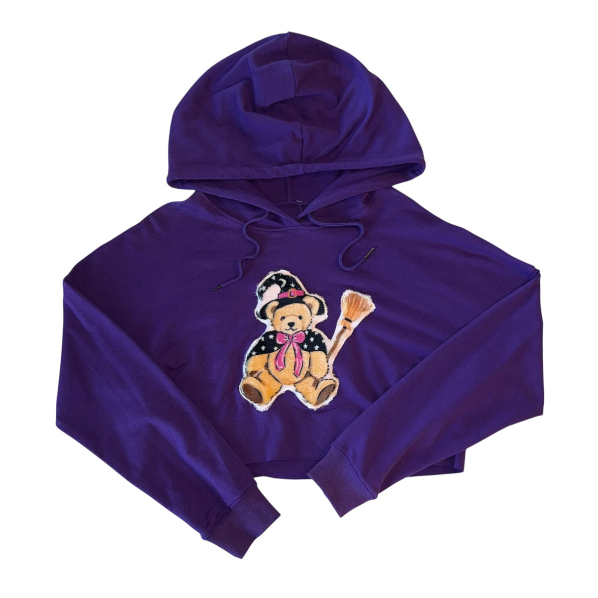 Spooky - Witchy Bear Cropped Hoodie (L)