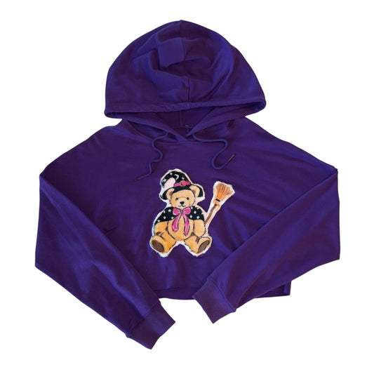 Spooky - Witchy Bear Cropped Hoodie (L)