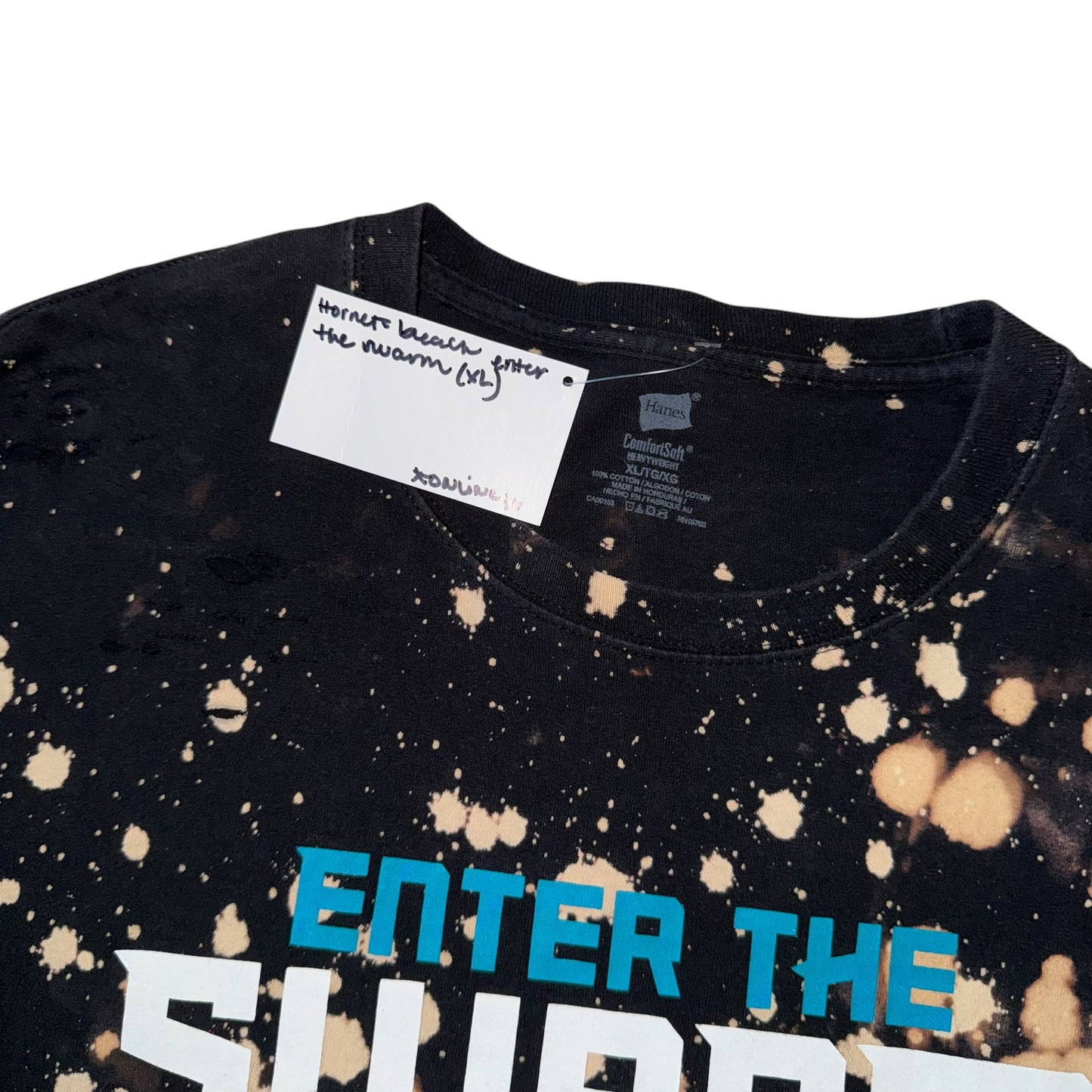 CLT - Hornets Bleach Enter The Swarm Distressed (XL)