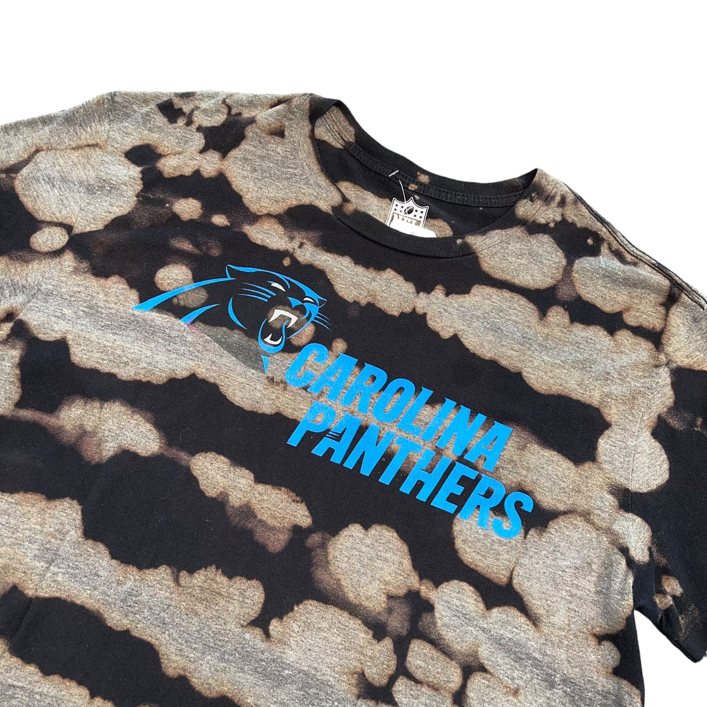 Carolina Panthers Black Bleach Tee (M)