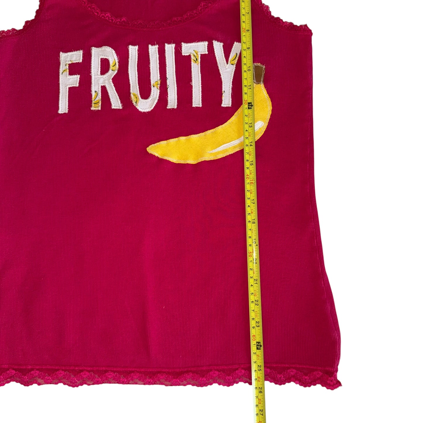 PRIDE - Fruity Banana Pink Lace Tank (XL)