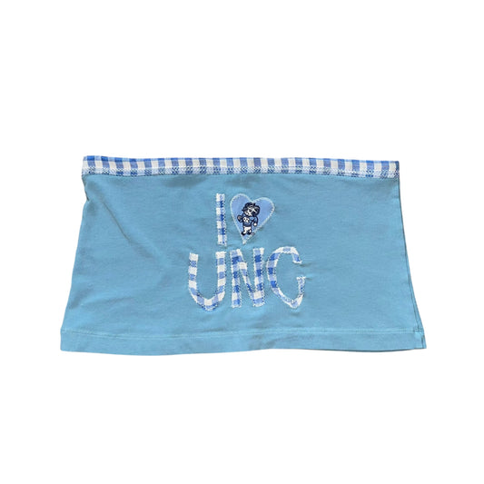 UNC North Carolina Plaid Tube Top (S)