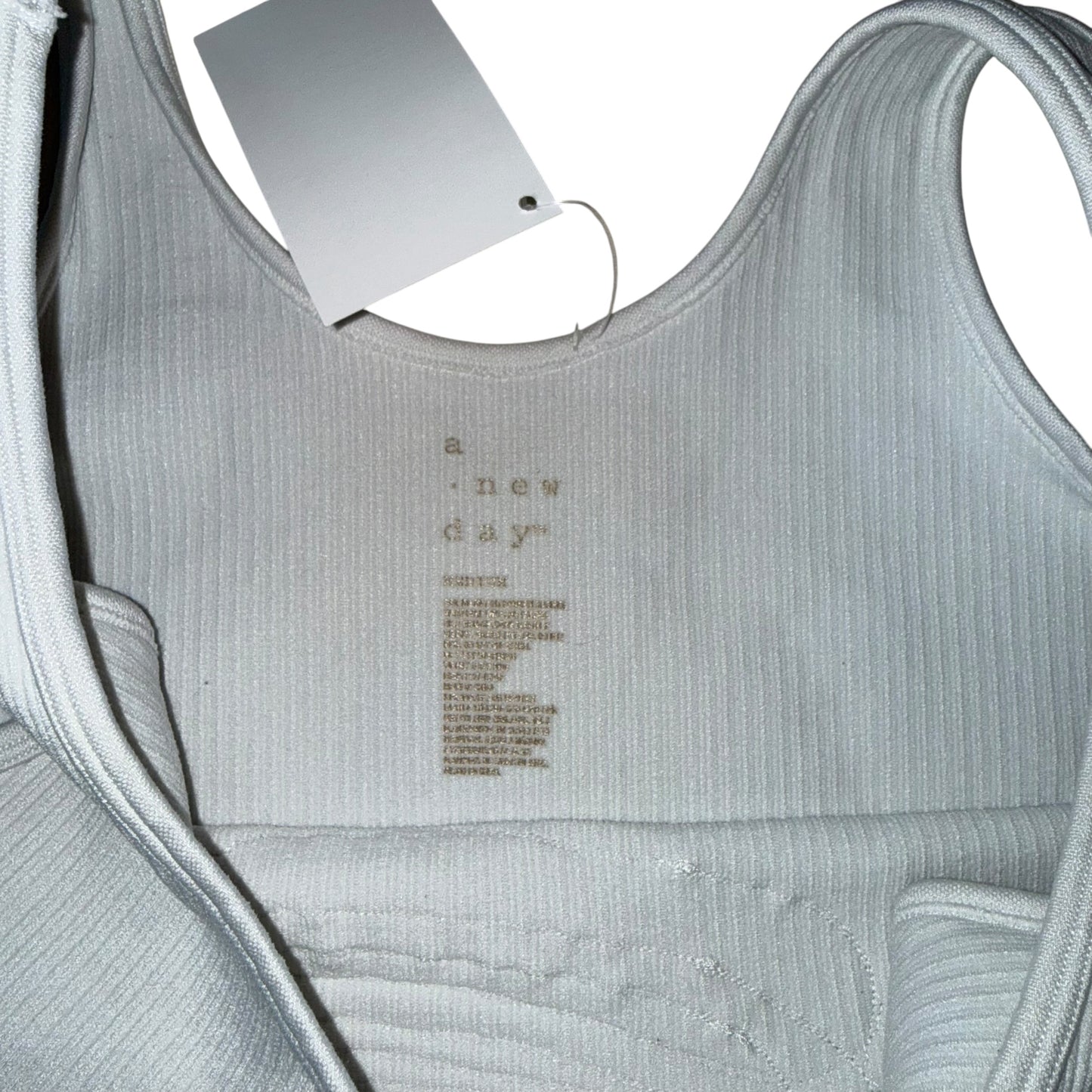 For the Girls, USA - White Hot Dog Ribbed Tank (M/L)