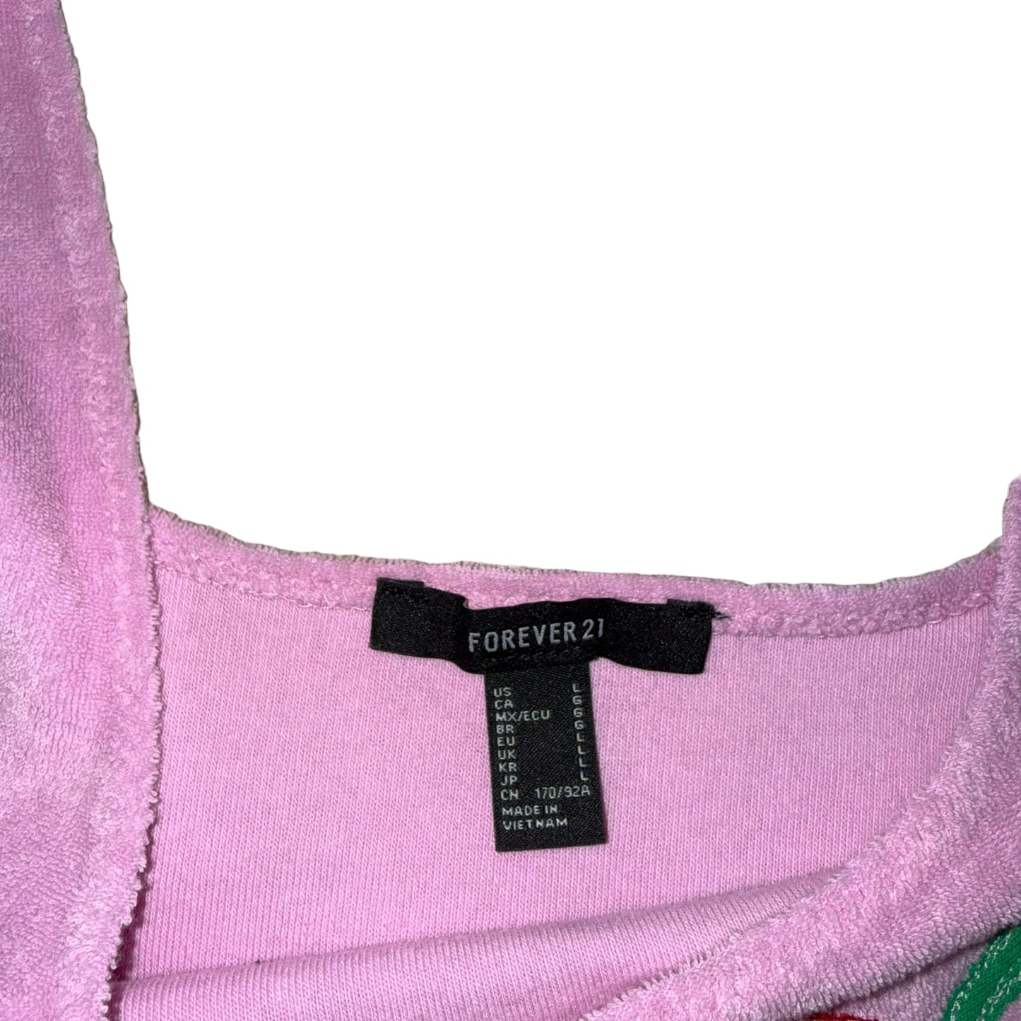 PRIDE - Double Cherry Pink Terry Cloth Tank (L)