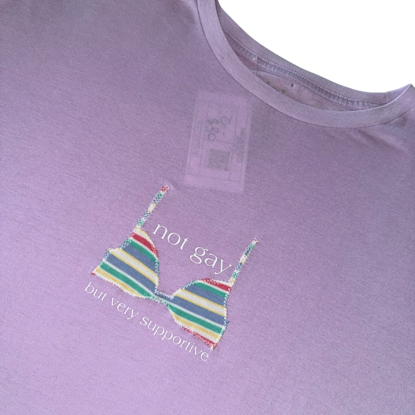PRIDE - Not Gay But Supportive Purple Tee (XL)