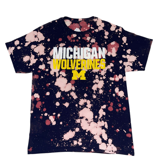 Michigan Wolverines Reworked Bleach Tee (L)