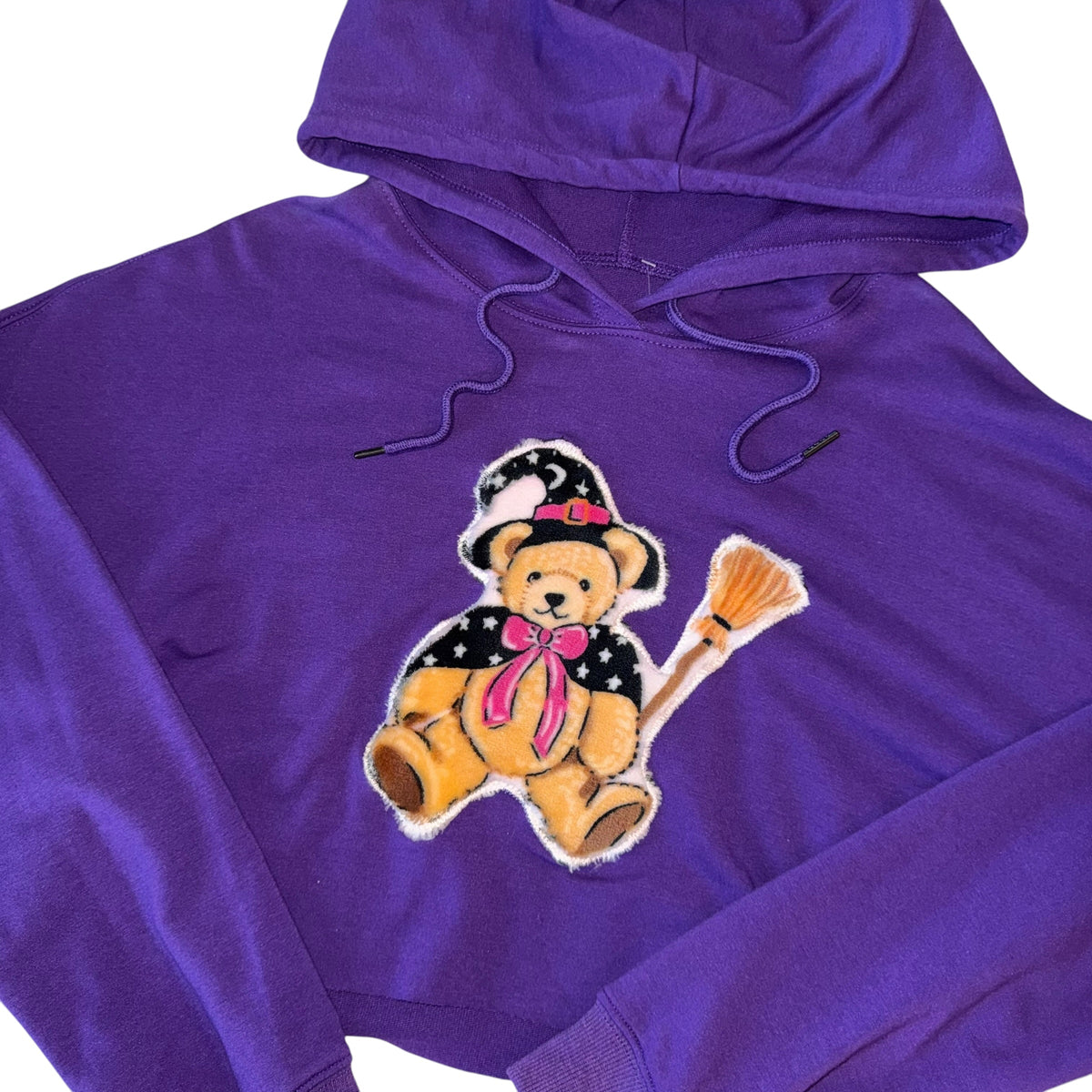 Spooky - Witchy Bear Cropped Hoodie (L)