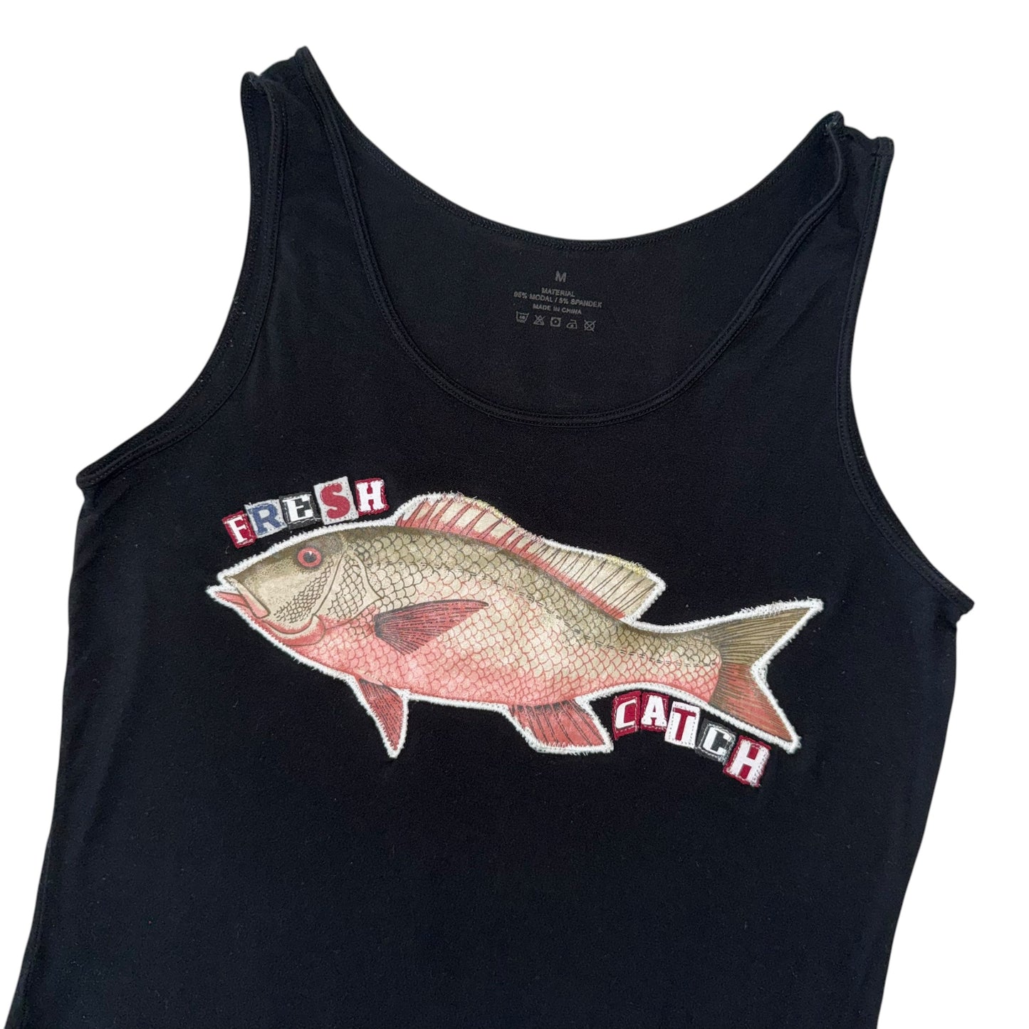 Earthbound - Fresh Catch Black Tank (M)