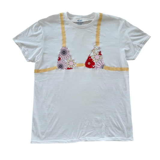 Earthbound - Yellow Flower Power Bikini Tee (L)