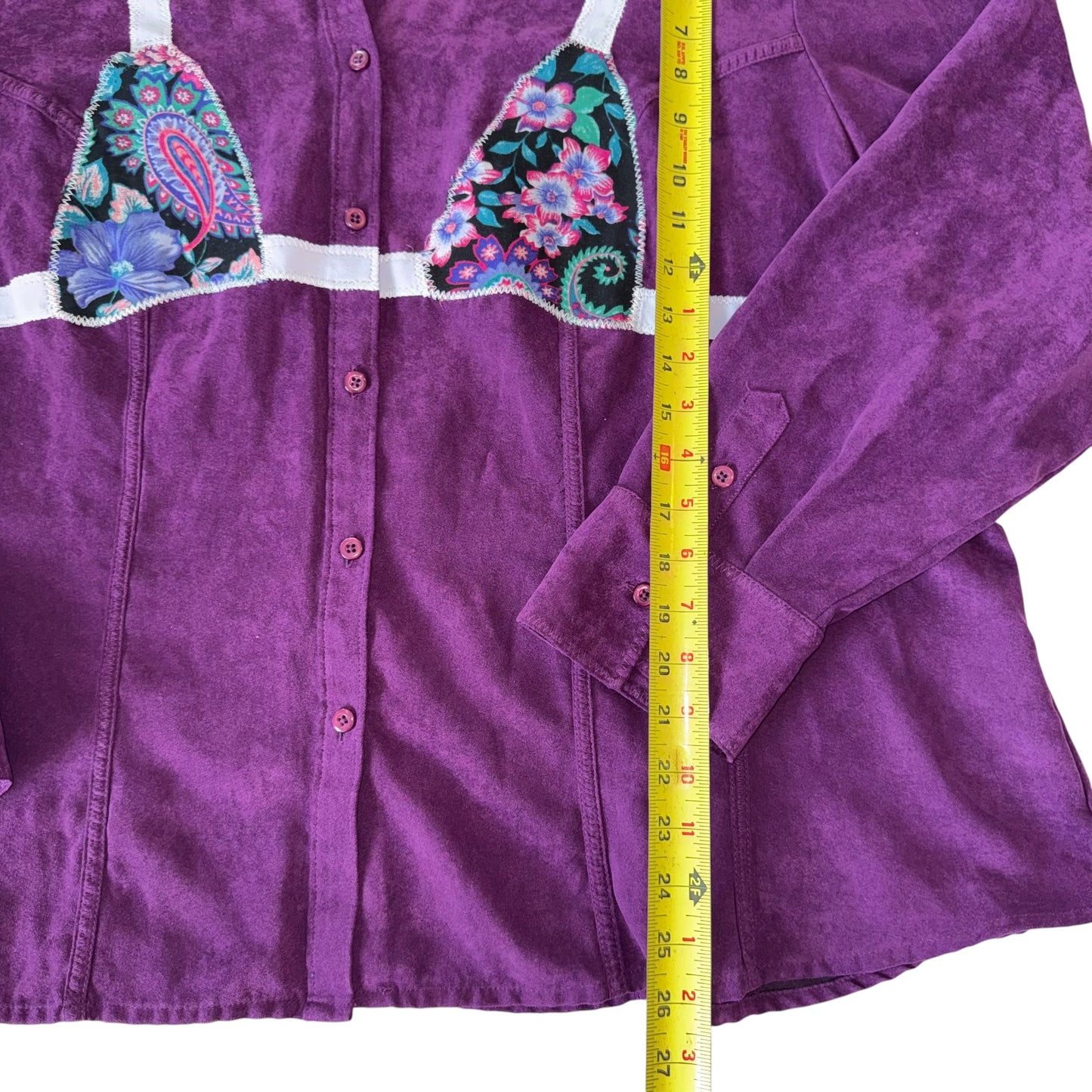 Earthbound - Purple Paisley Button Down Bikini Tee (2XL/3XL)