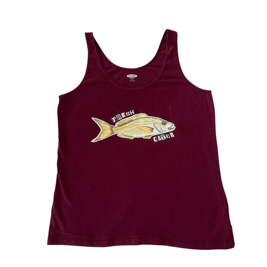 Earthbound - Fresh Catch Burgundy Tank (XL)