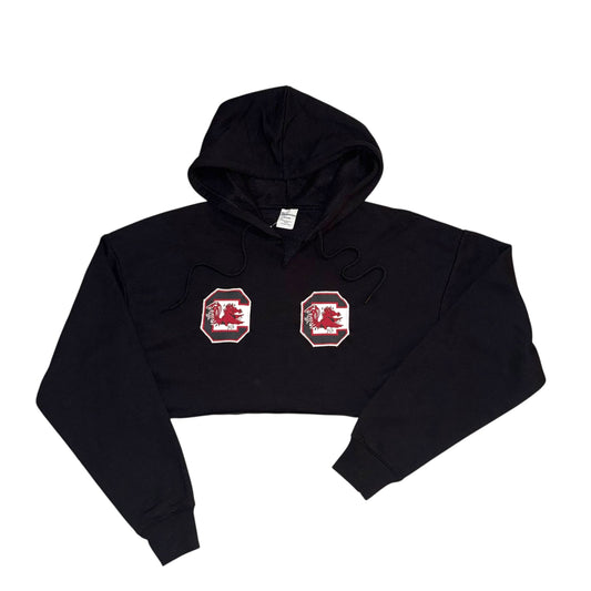 USC South Carolina Reworked Double Logo Cropped Hoodie (M)