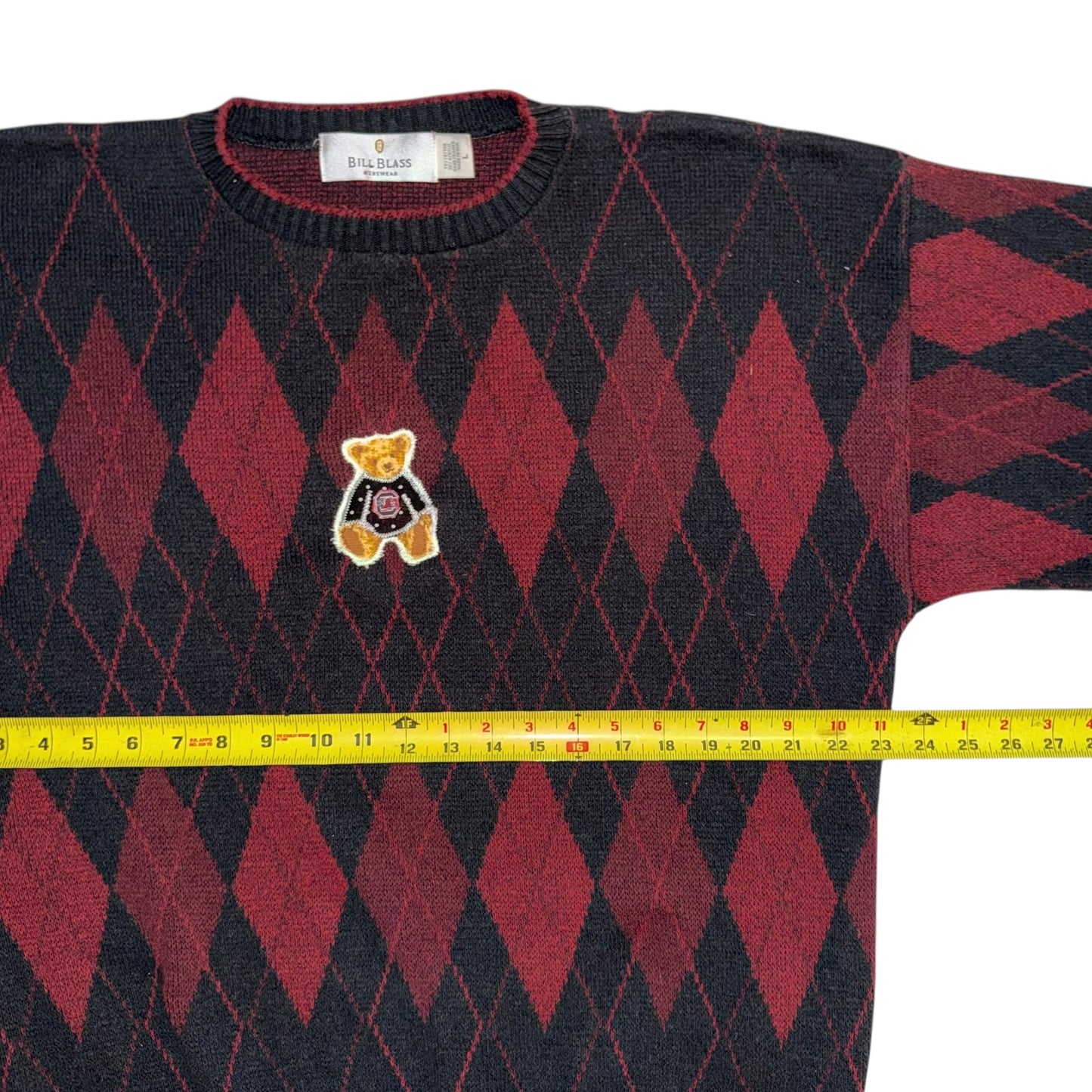 USC South Carolina Upcycled Argyle Bear (L)