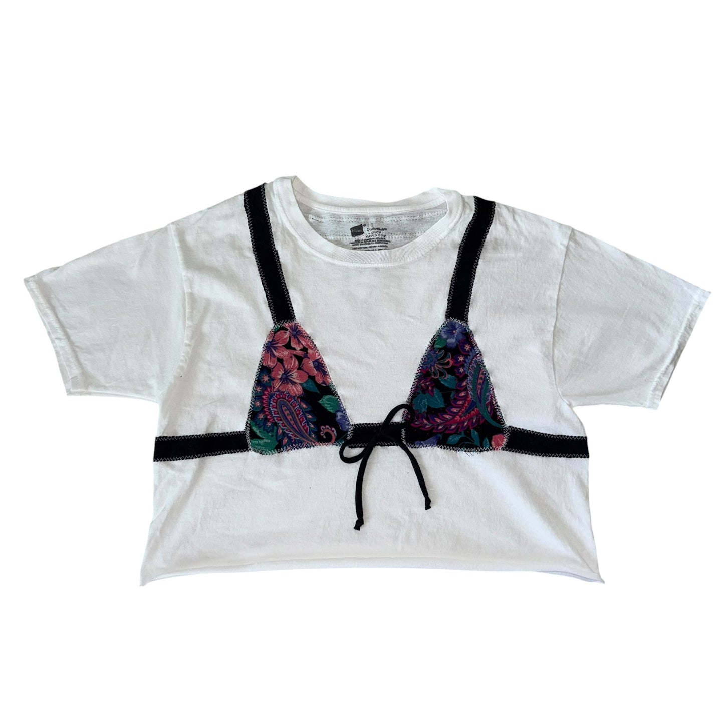 Earthbound - Dark Paisley Crop Bikini Tee (S)