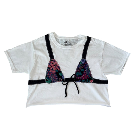 Earthbound - Dark Paisley Crop Bikini Tee (S)