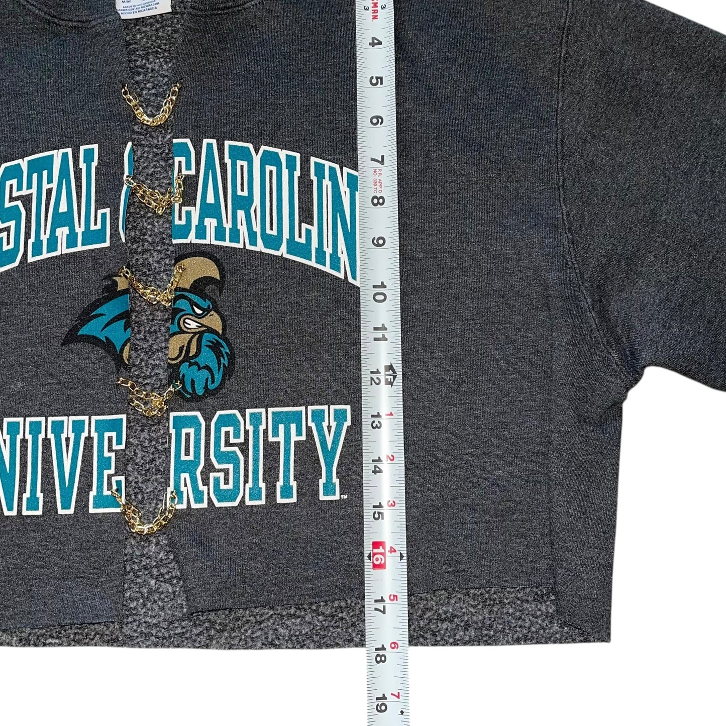 Coastal Carolina Reworked Chain Cropped Crew (M)