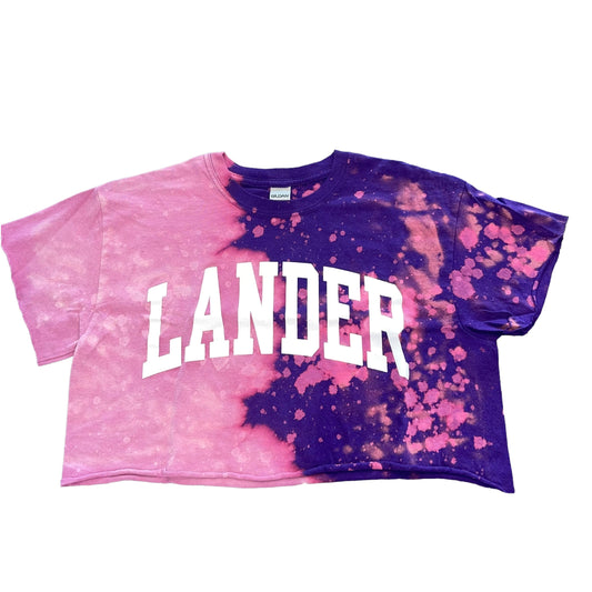 Lander Split Bleach Crop Top (M)