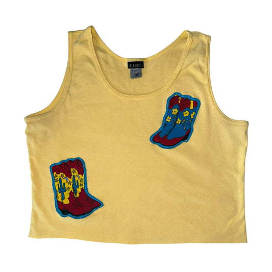 For The Girls, USA - Yellow Boots Tank (M/L)