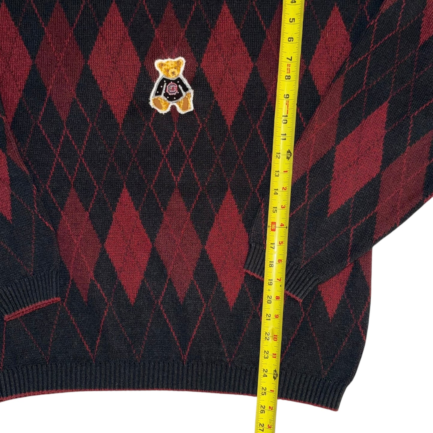 USC South Carolina Upcycled Argyle Bear (L)