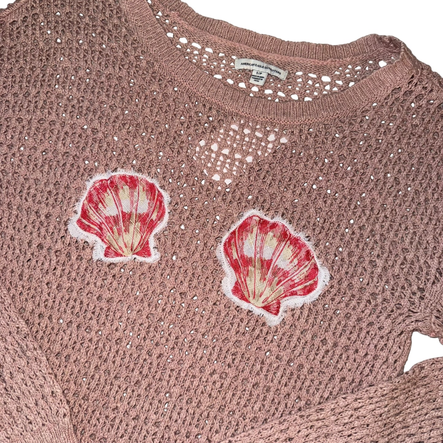 Earthbound - Double Sea Shell Crochet Pullover (S)