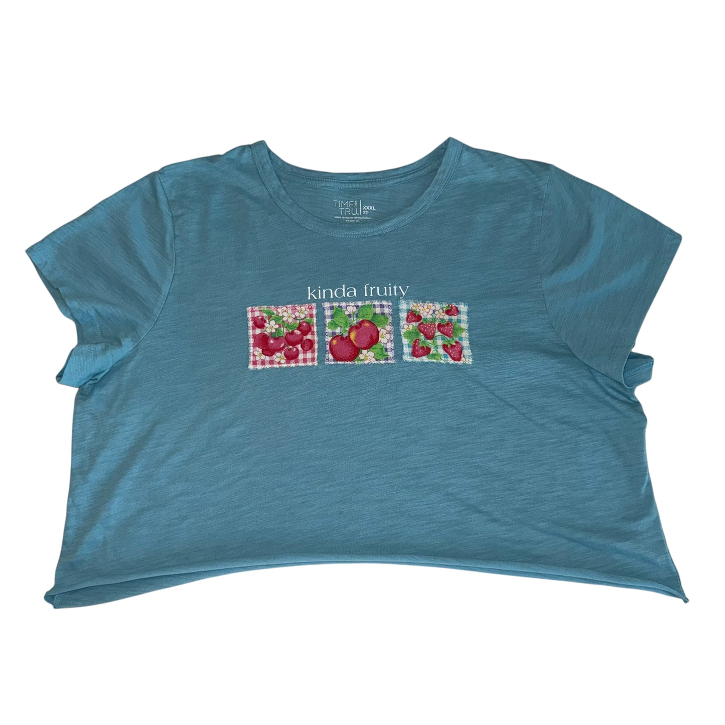 PRIDE - Kinda Fruity Blue Cropped Tee (2XL/3XL)