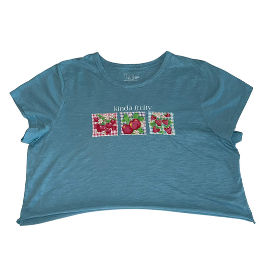 PRIDE - Kinda Fruity Blue Cropped Tee (2XL/3XL)