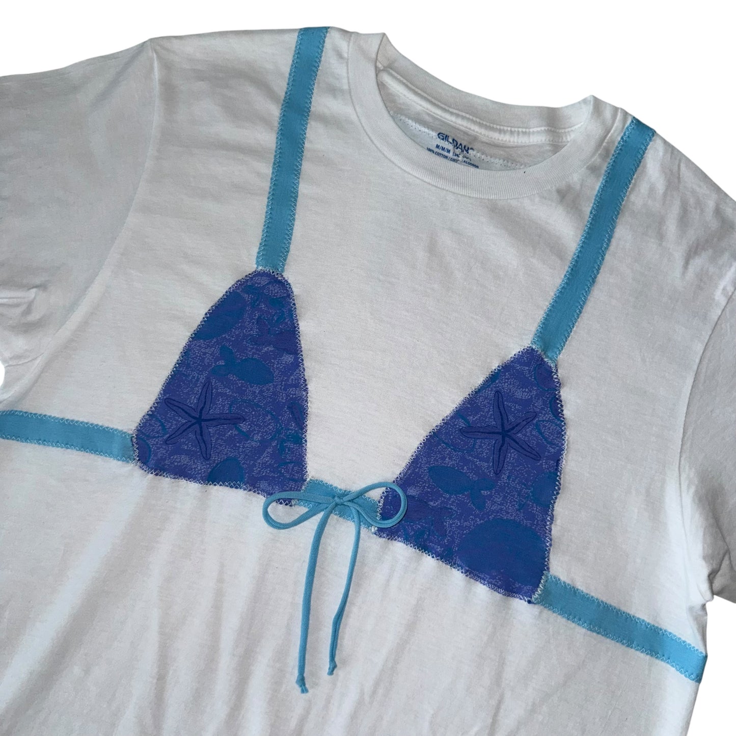 Earthbound - Ocean Blues Bow Front Bikini Tee (M)