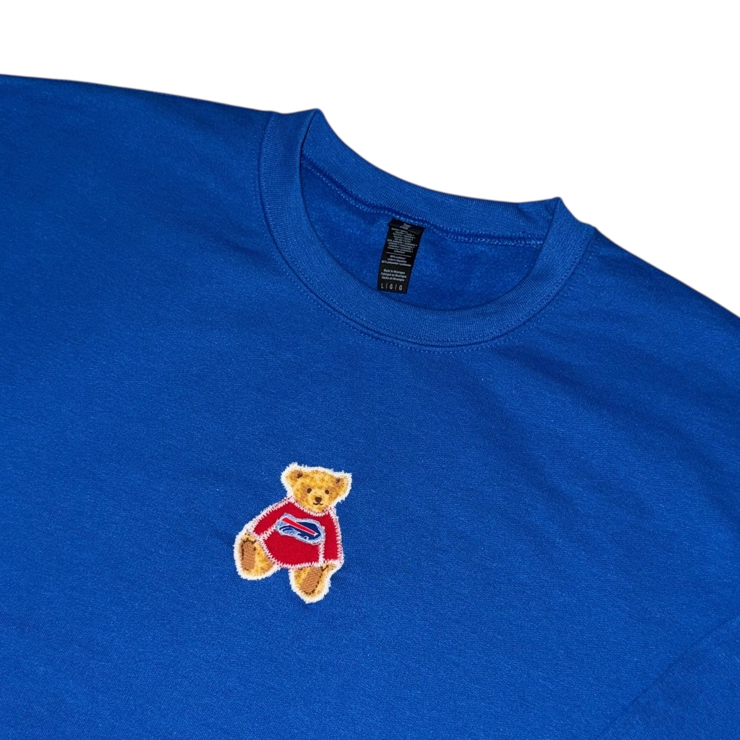 Buffalo Bills Upcycled Bear Blue Crew (L)