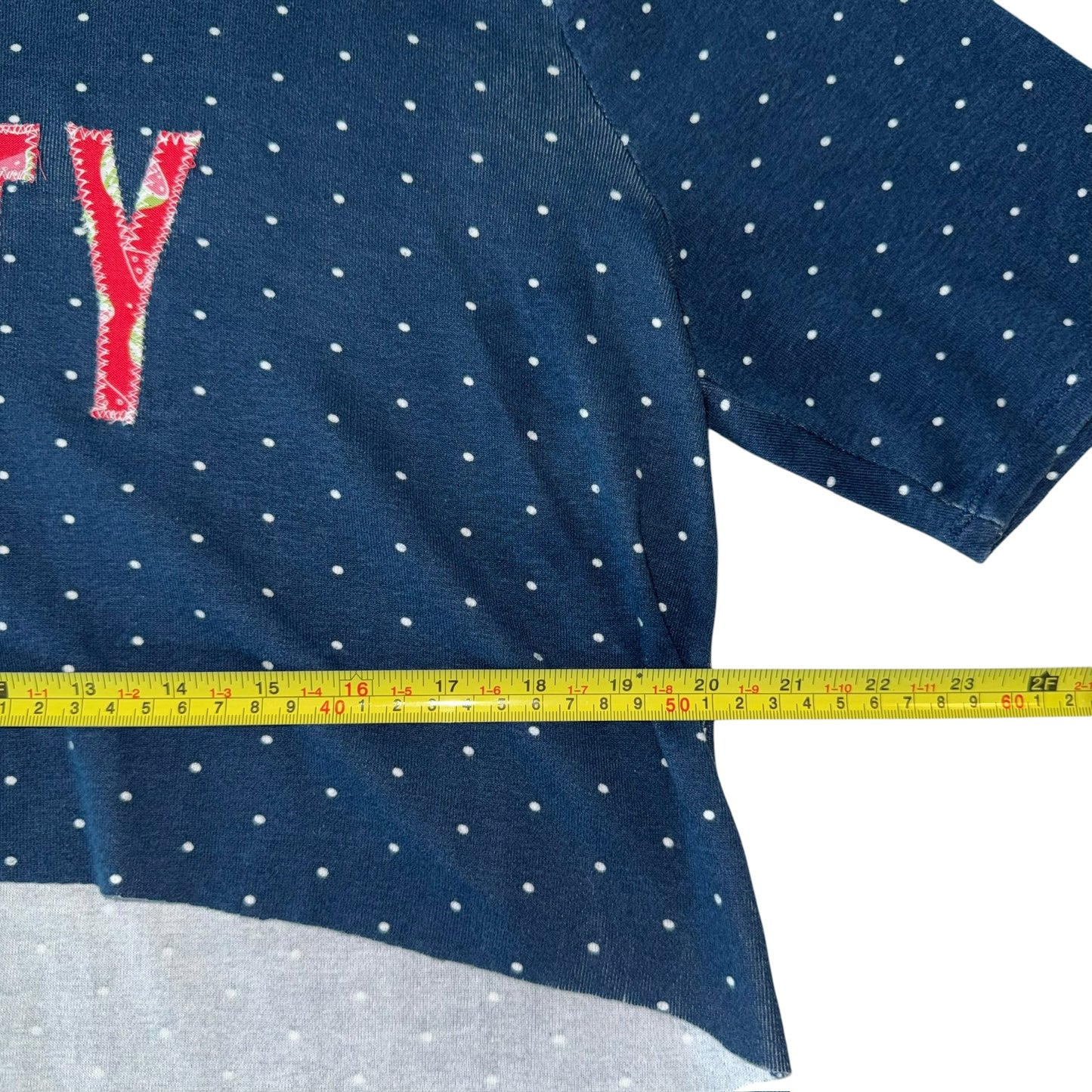 PRIDE- Fruity Blue and White Dots Top (XL)