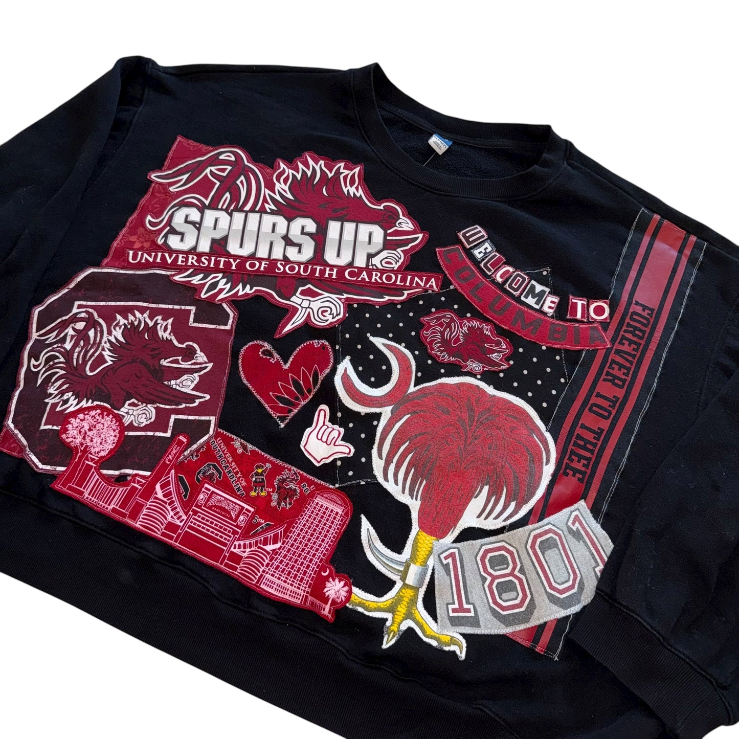 USC South Caroline Upcycled Post Card Sweatshirt (2XL/3XL)