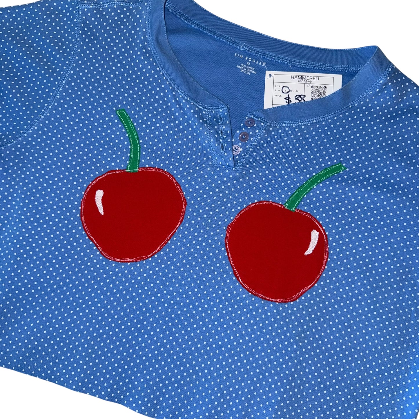 PRIDE - Double Cherry Blue Polka Dot (XL)
