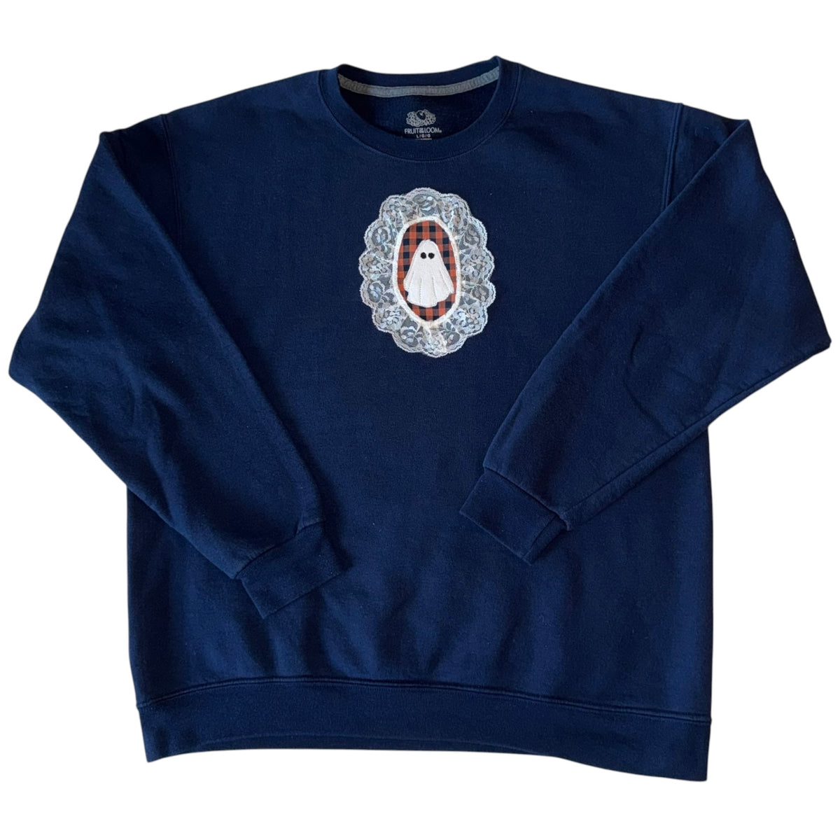 Spooky - Lace Ghost Navy Sweatshirt (L)