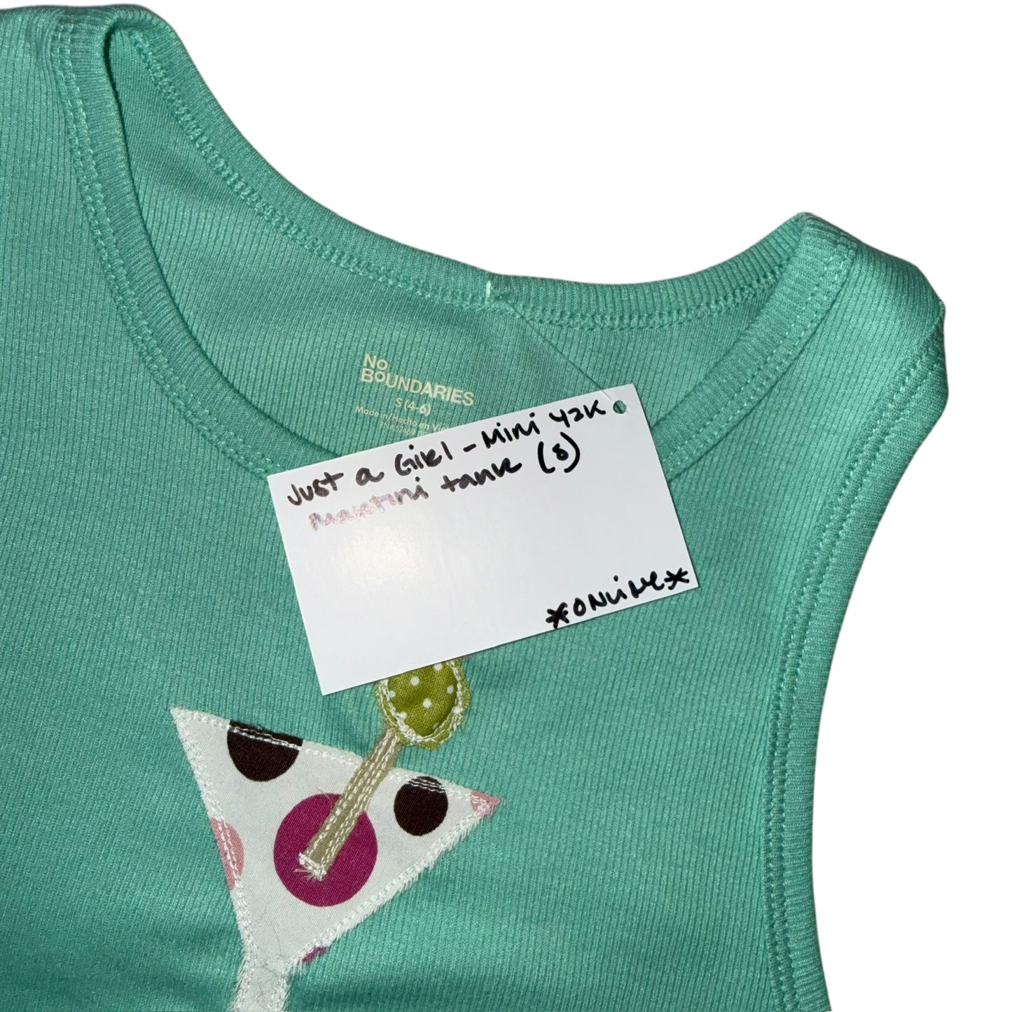 Just a Girl- Mini Y2K Martini Tank