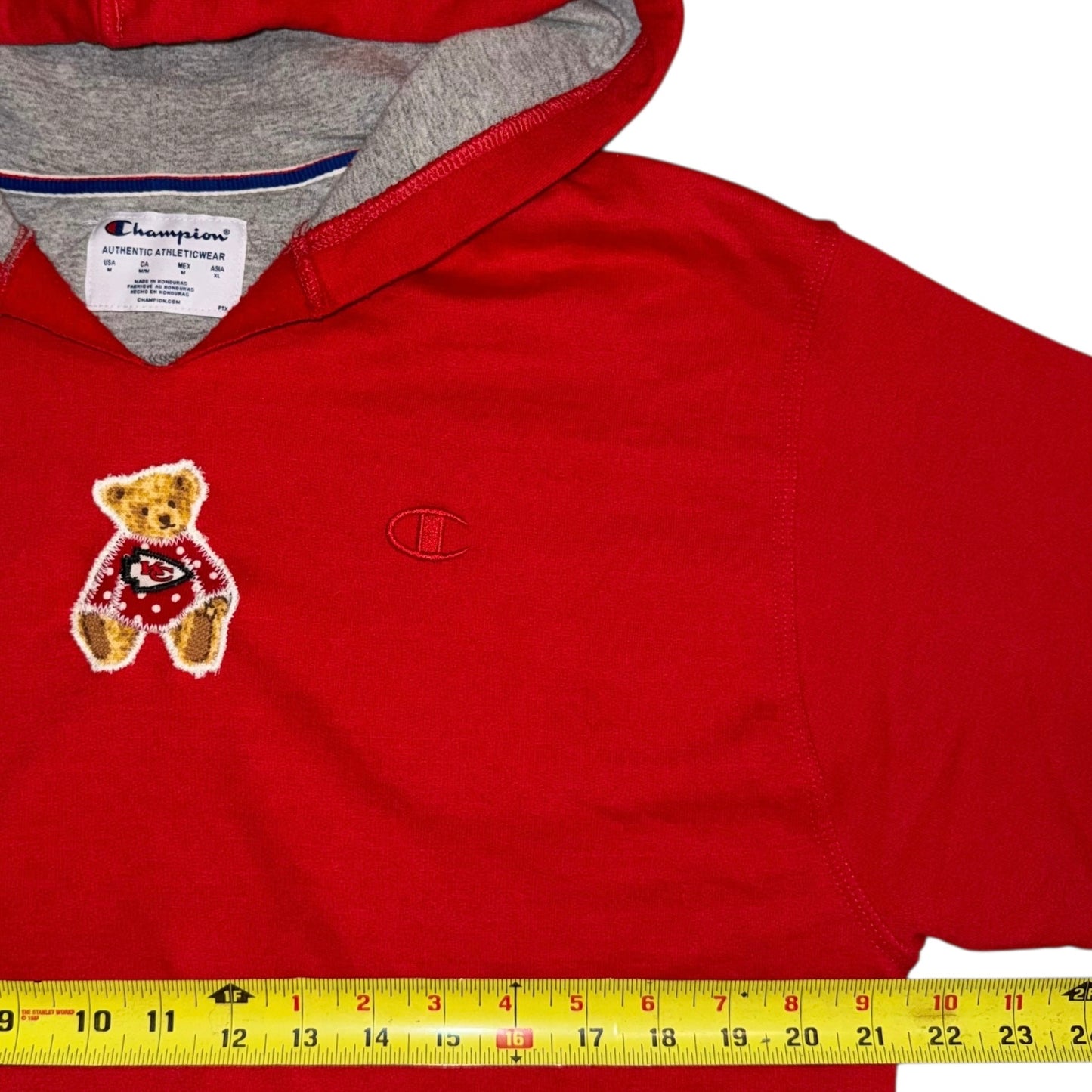 Kansas City Chiefs Upcycled Bear Crop (M)