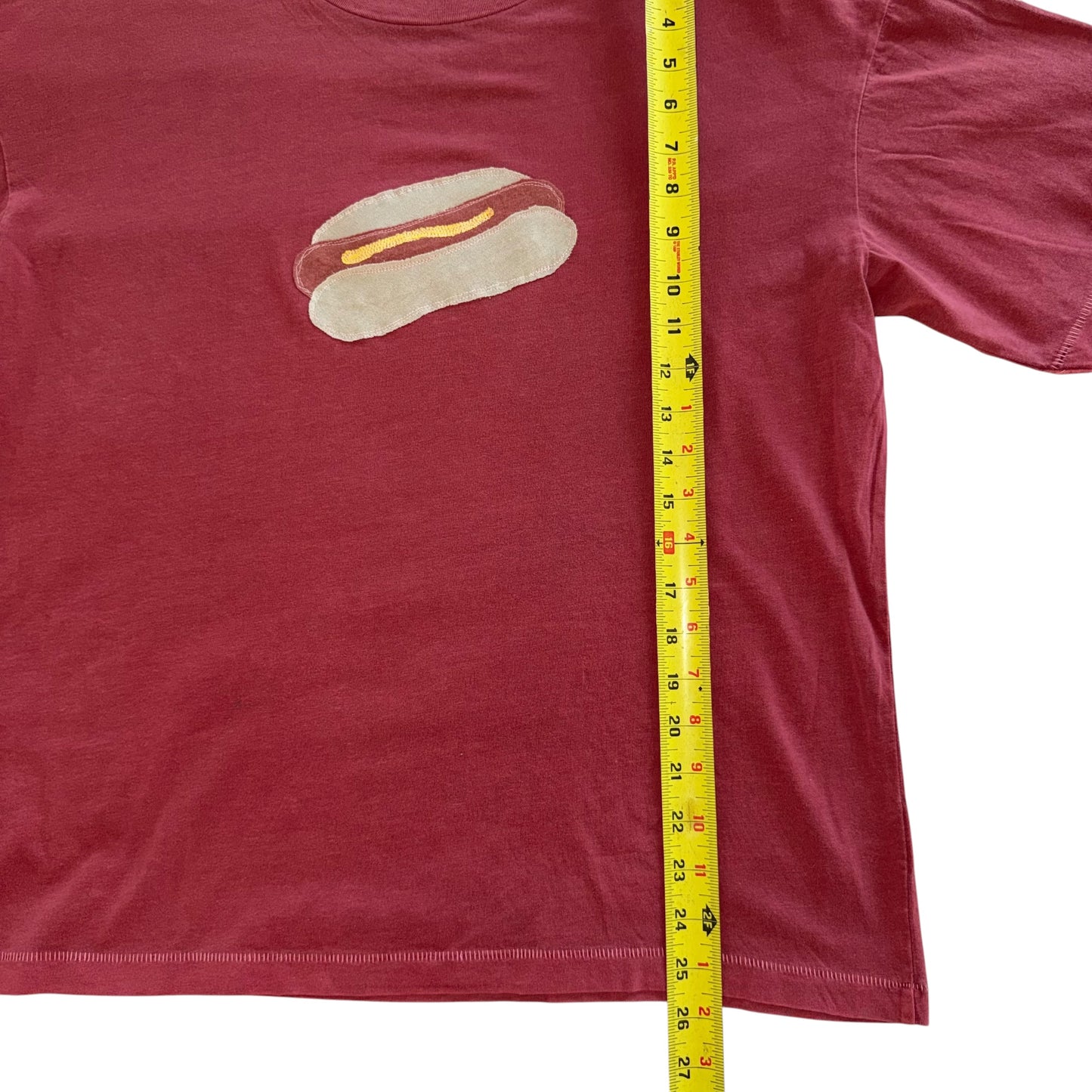 For The Girls, USA - Burgundy Hot Dog Tee (S)