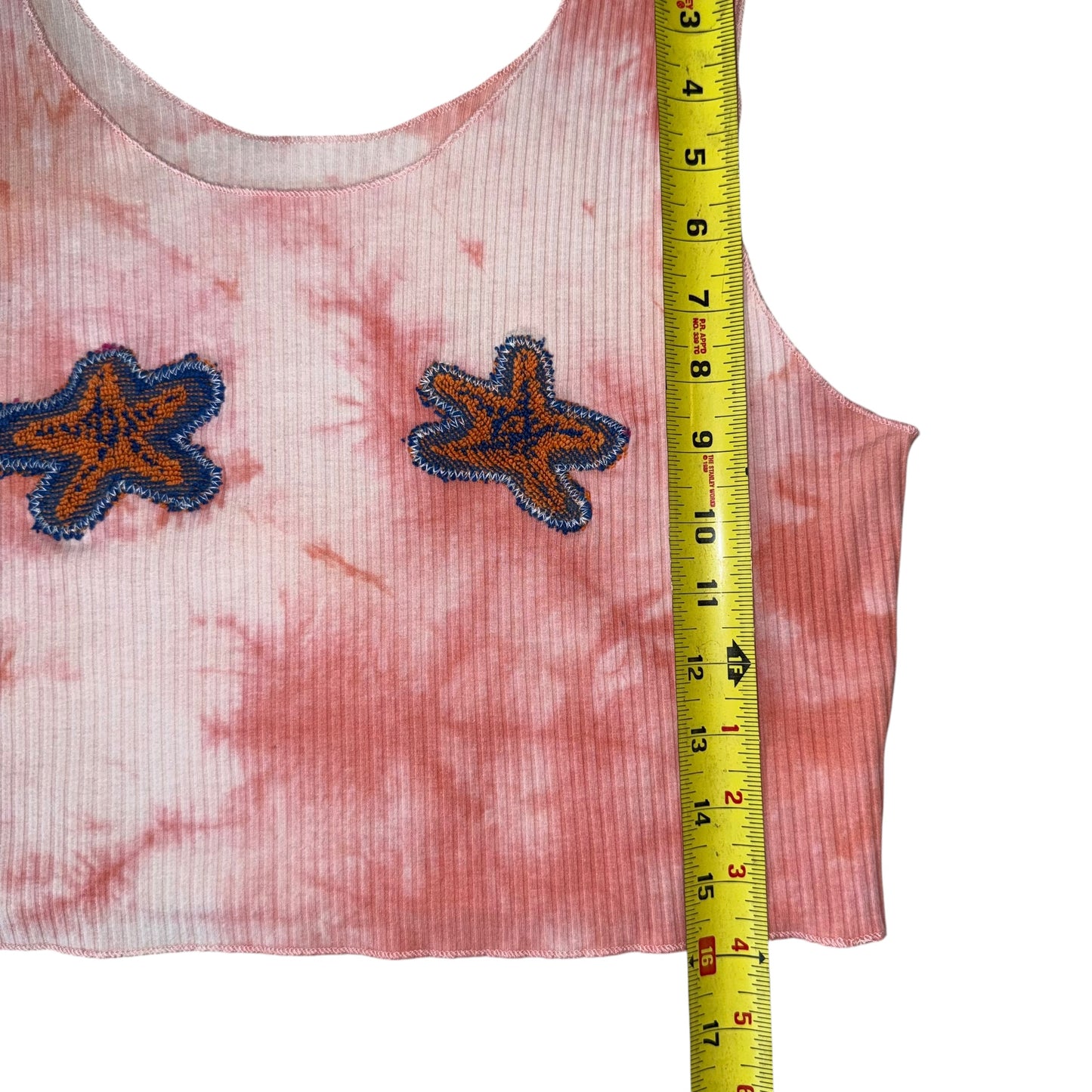 Earthbound - Double Star Fish Orange Tie Dye Tank (L)