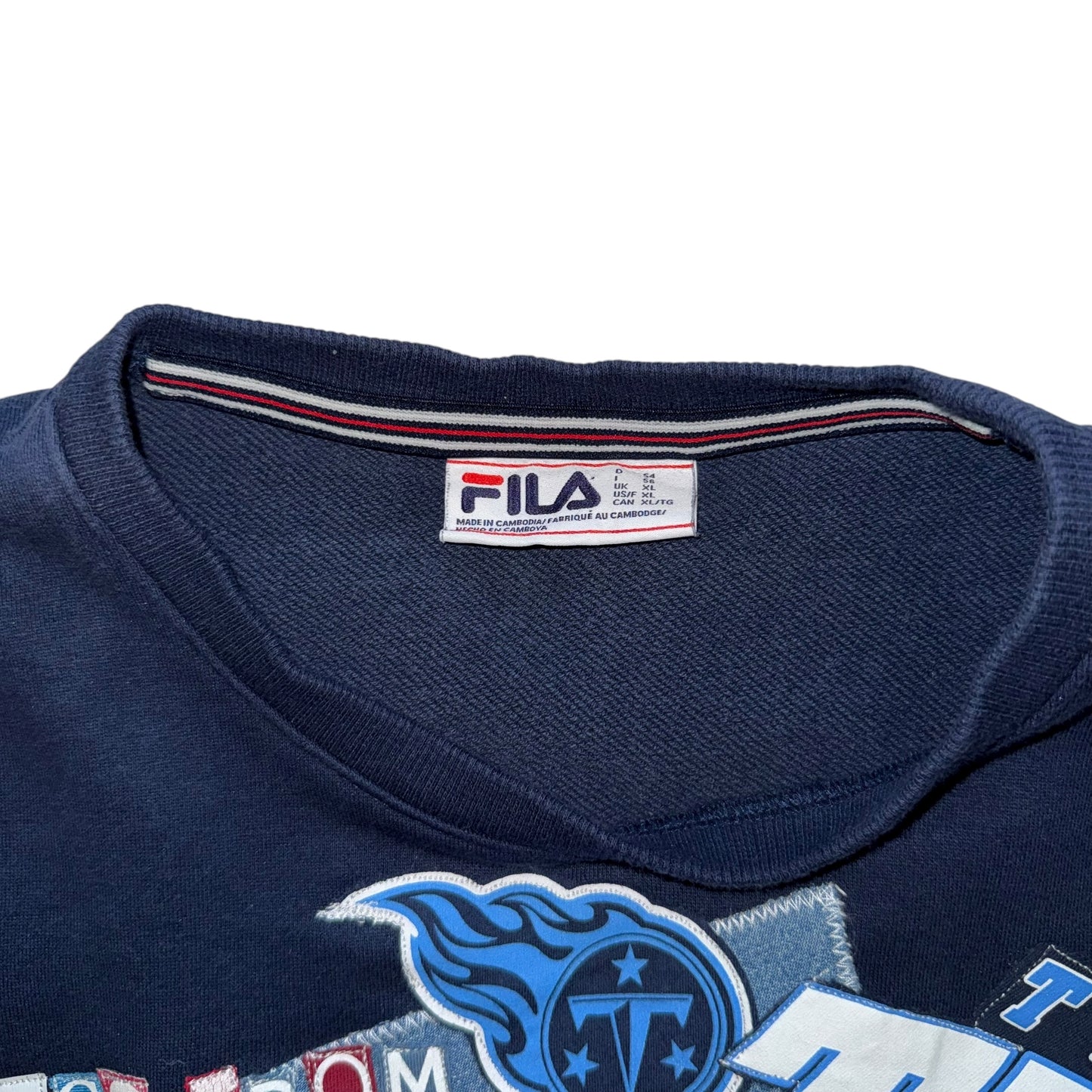 Tennessee Titans Upcycled Post Card Sweatshirt (XL)