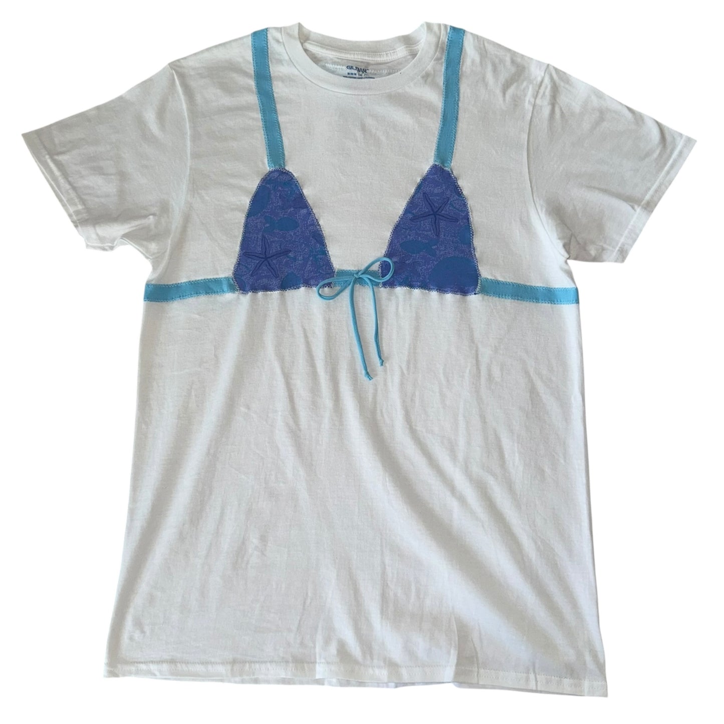 Earthbound - Ocean Blues Bow Front Bikini Tee (M)